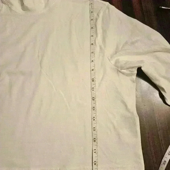 Divided by H&M Plus Ivory Cotton Cropped Mock Neck Long Sleeve Top Sz XXL NWT - Picture 9 of 12